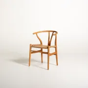 Ensemble de quatre chaises "Wishbone" CH24 de Hans J. Wegner, design de 1950.