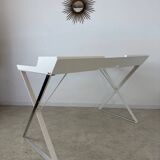 Bureau contemporain design italien  Andrea Lucatello pour Cattelan Italia modèle Qwerty bois et cuir