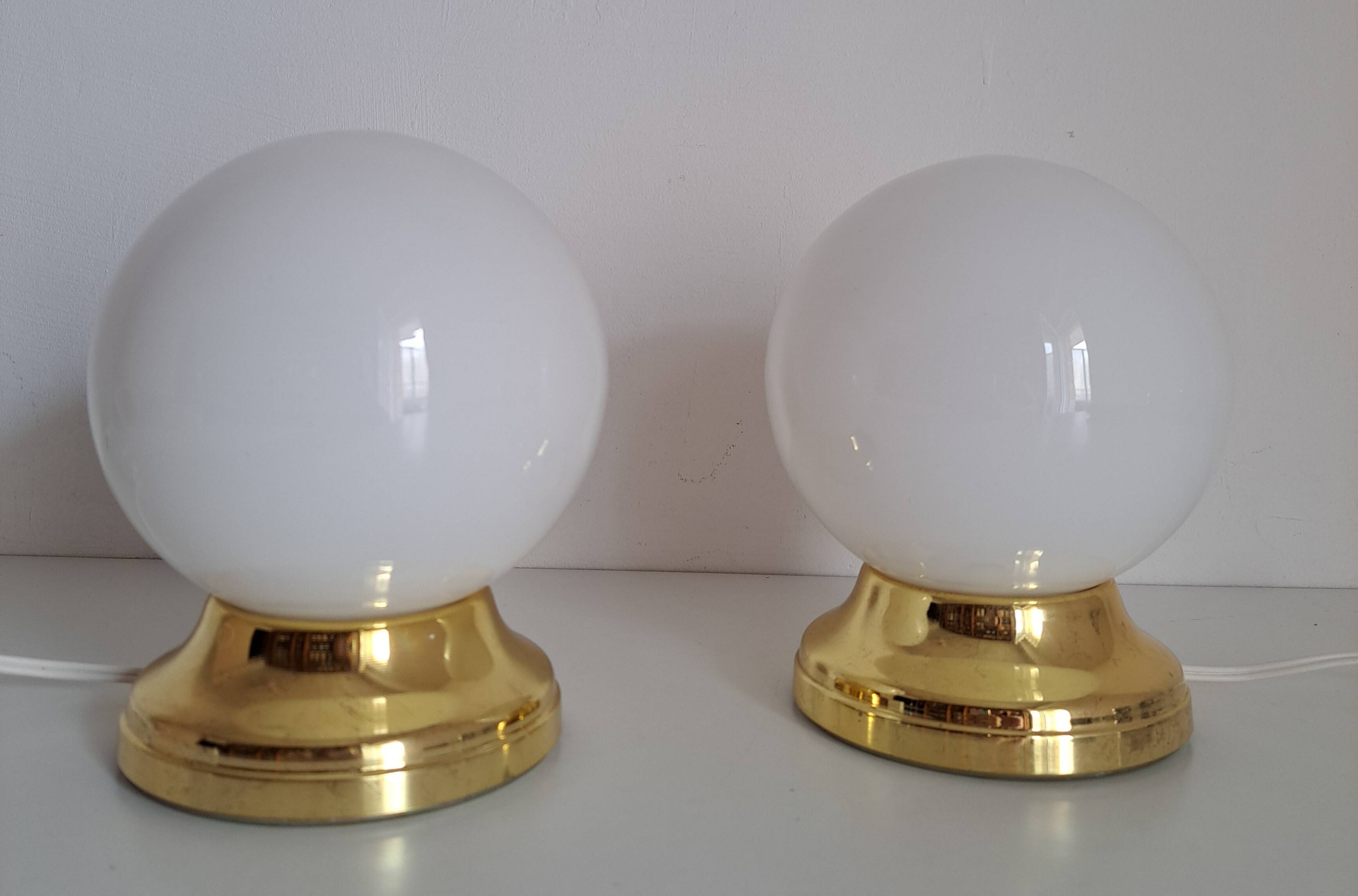 Pair of vintage bedside lamps