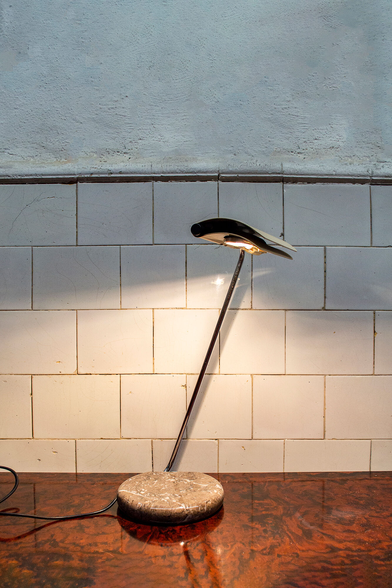 Adjustable tile desk lamp by Bruno Gecchelin for Skipper & Pollux, Italy, 60s