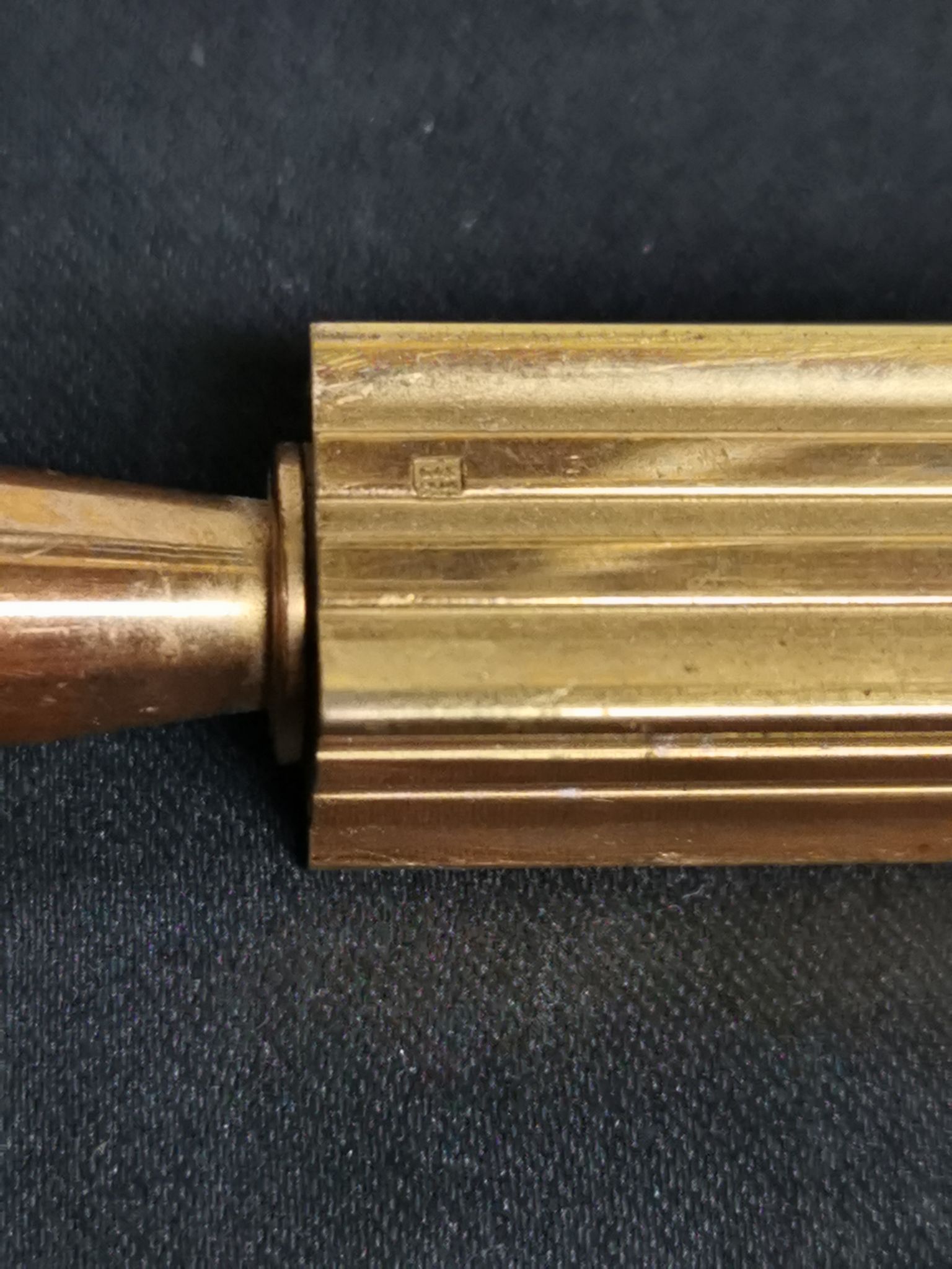 Règle stylo coupe papier plaquée or - nécessaire de bureau vintage gold starry