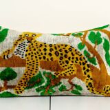 Ikat velvet pillow cover