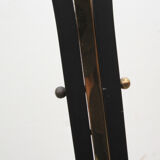 1950s floor-lamp in brass and plissé