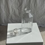 Octagonal glass carafe with stopper, Luminarc France brand