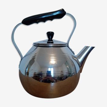 Vintage chrome copper kettle Le Trèfle