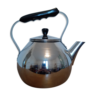 Vintage chrome copper kettle Le Trèfle
