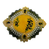 Ceramic plate Vallauris - Pierced decoration Olives - 1950s