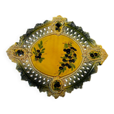 Plat céramique Vallauris- Ajouré decor Olives - Années 50