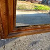 Napoleon III mirror in wood and gilded stucco