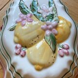 Ceramic cake mold with lemon decoration