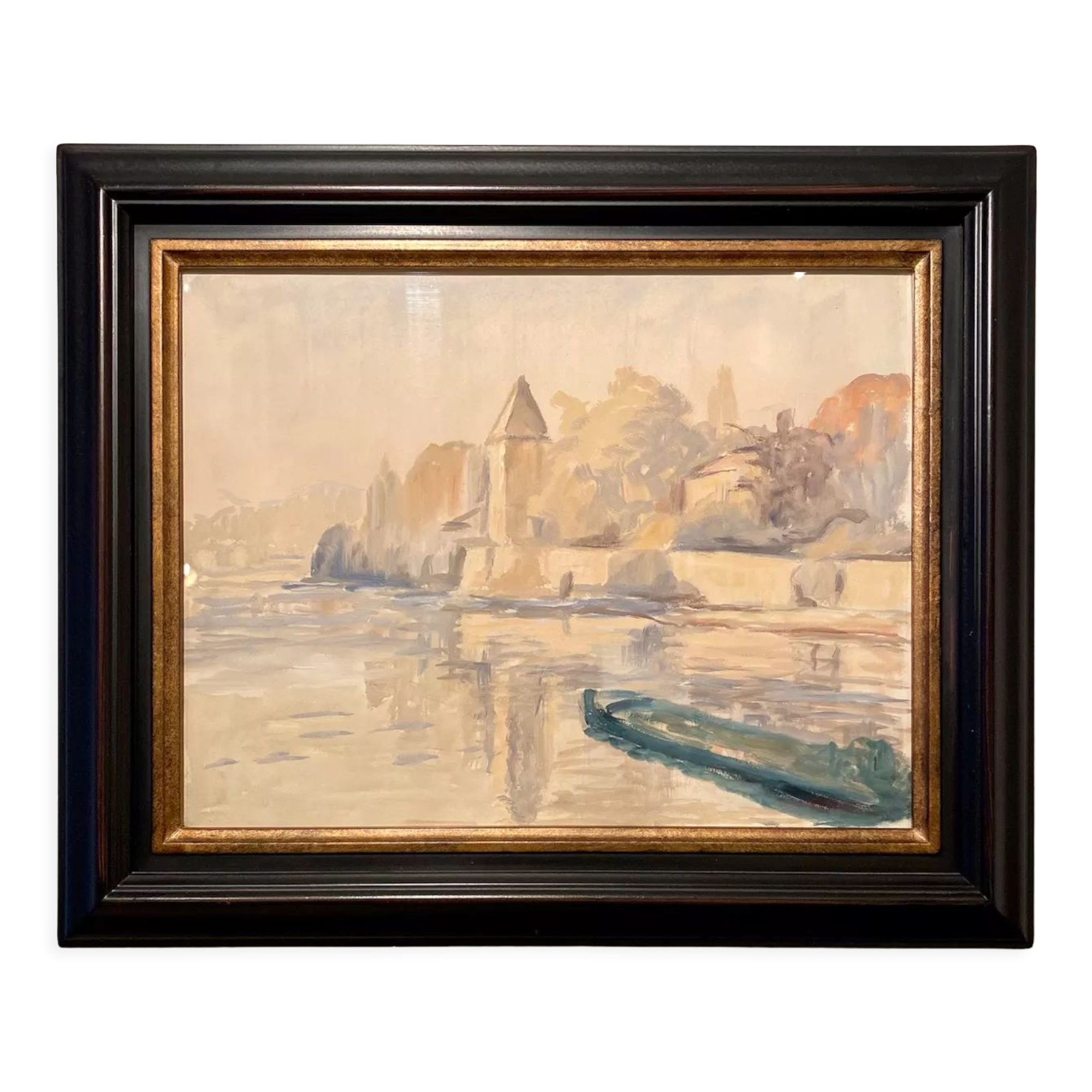 Old painting, edge of the Saône, XX century