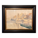Old painting, edge of the Saône, XX century