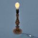 Antique turned solid wood lamp base