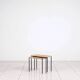Tables empilables en métal / rotin par Carl Auböck