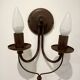 Pair of matte metal wall lights