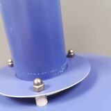 A blue minimalist hanging lamp from Lyfa Denmark 1980s.