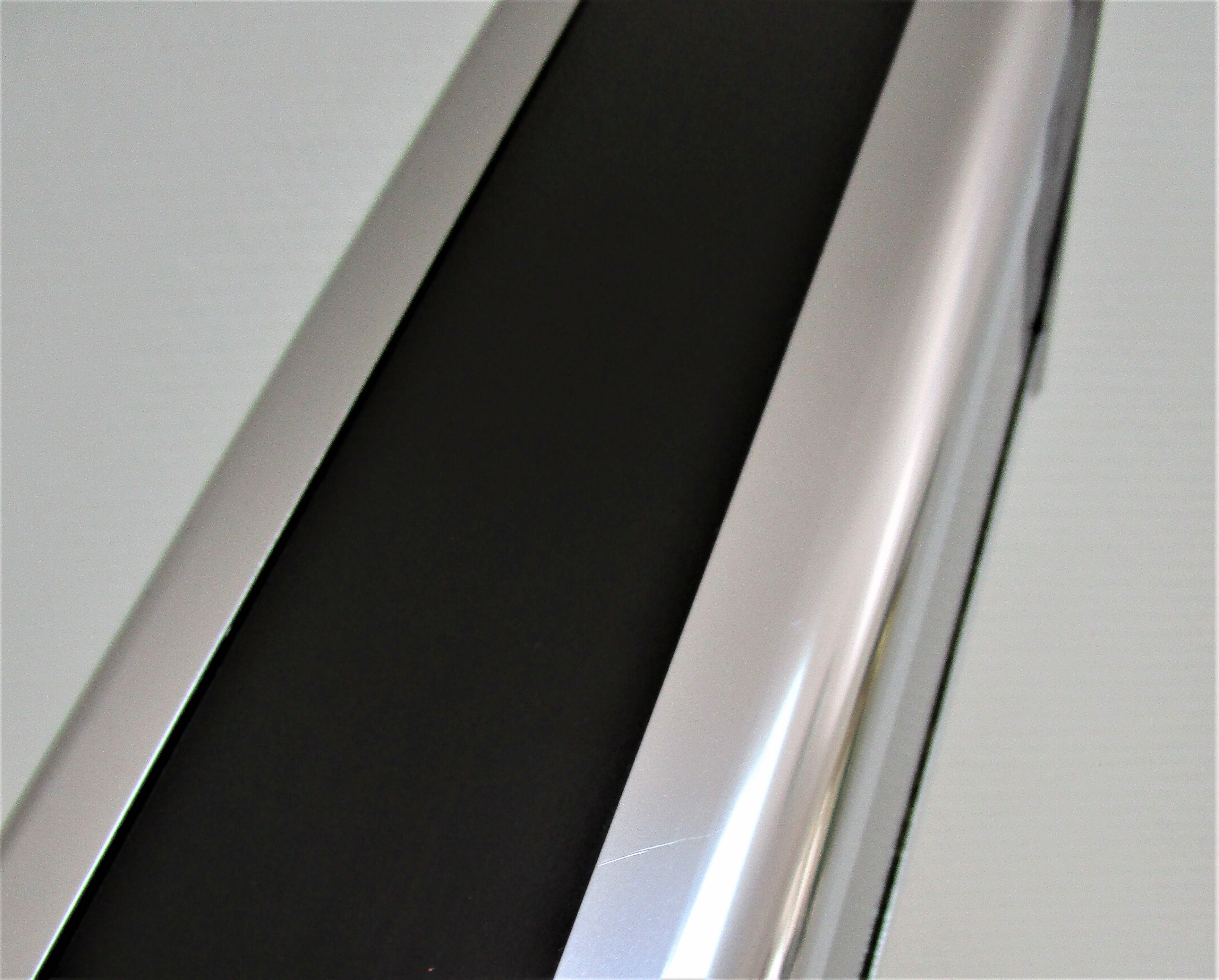 Stainless steel lamp foot and plexiglass black design 70s / 80s