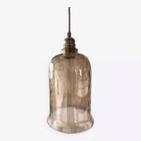 Vintage glass bell-shaped pendant light