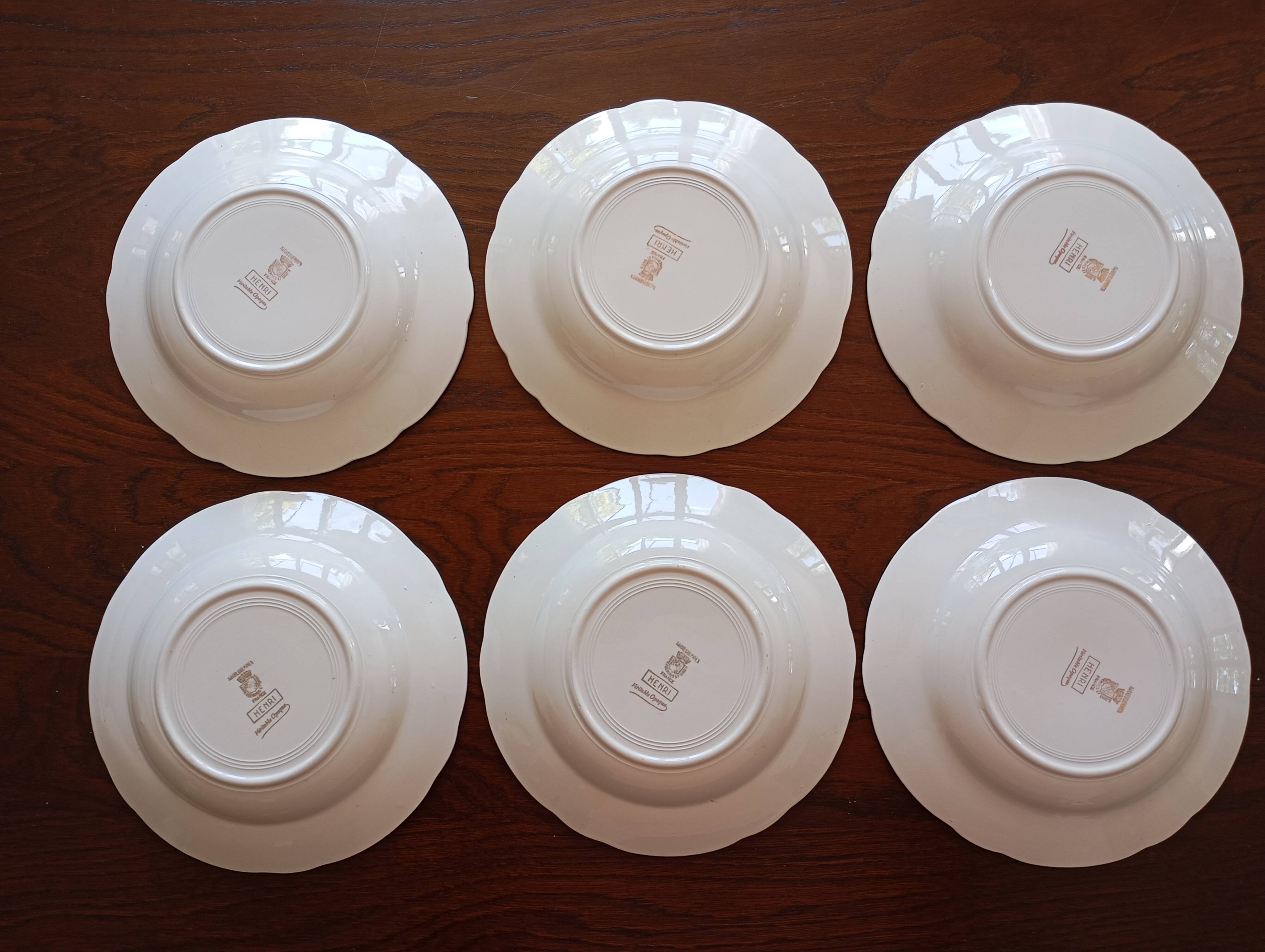 6 soup plates “Henri” Sarreguemines & Digoin