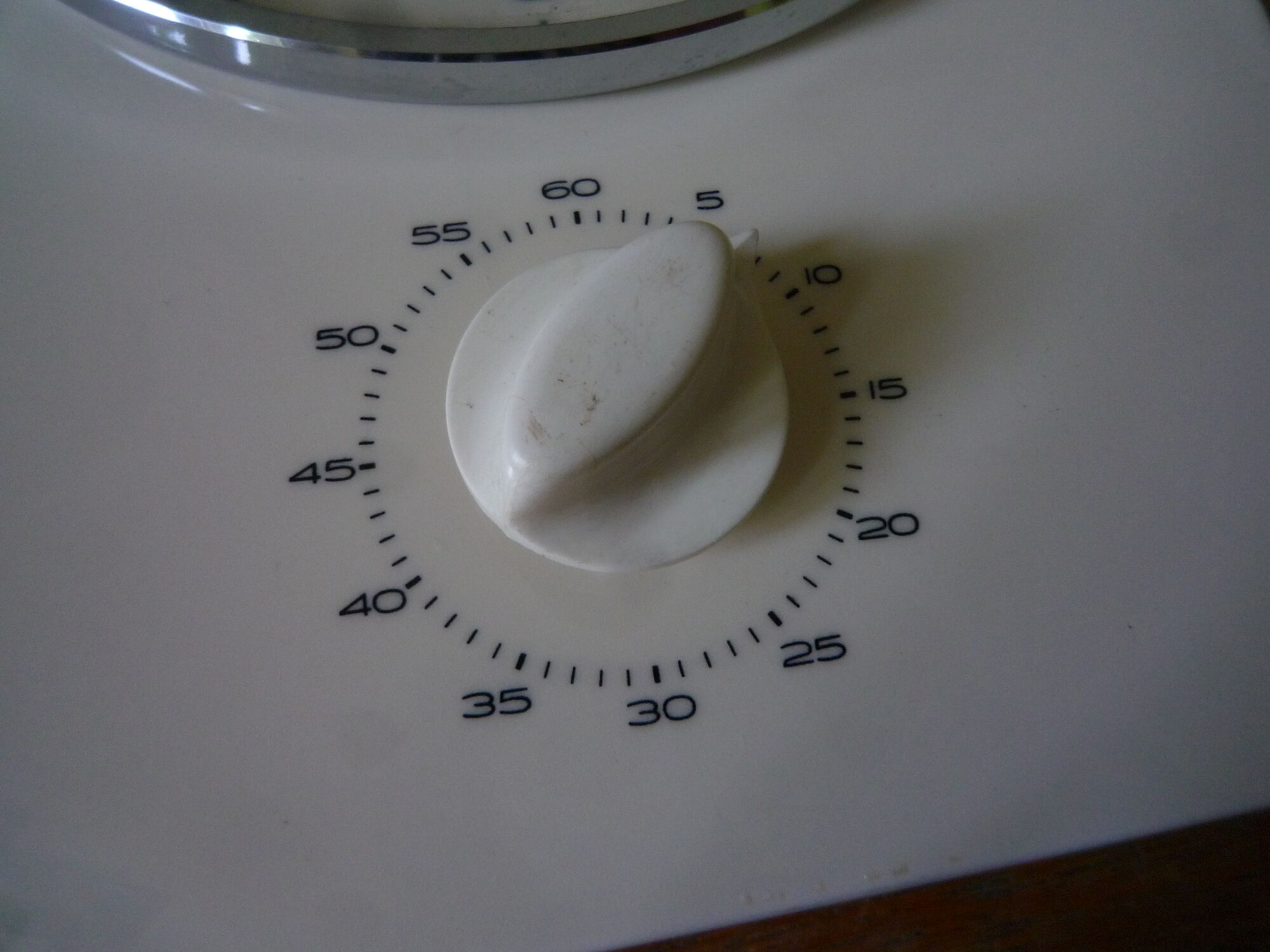 German-made earthenware wall clock 'S', vintage 1950s