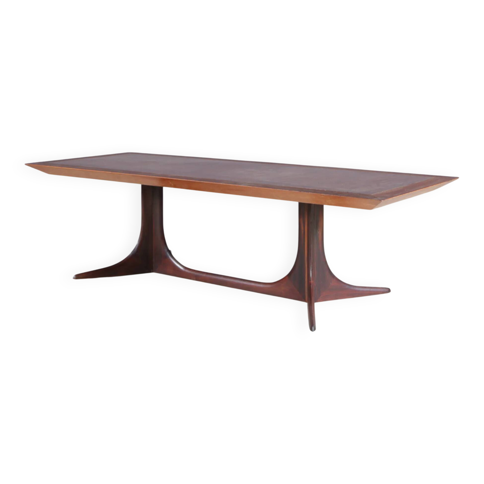 1960s wooden with copper coffee table, Denmark