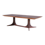 1960s wooden with copper coffee table, Denmark