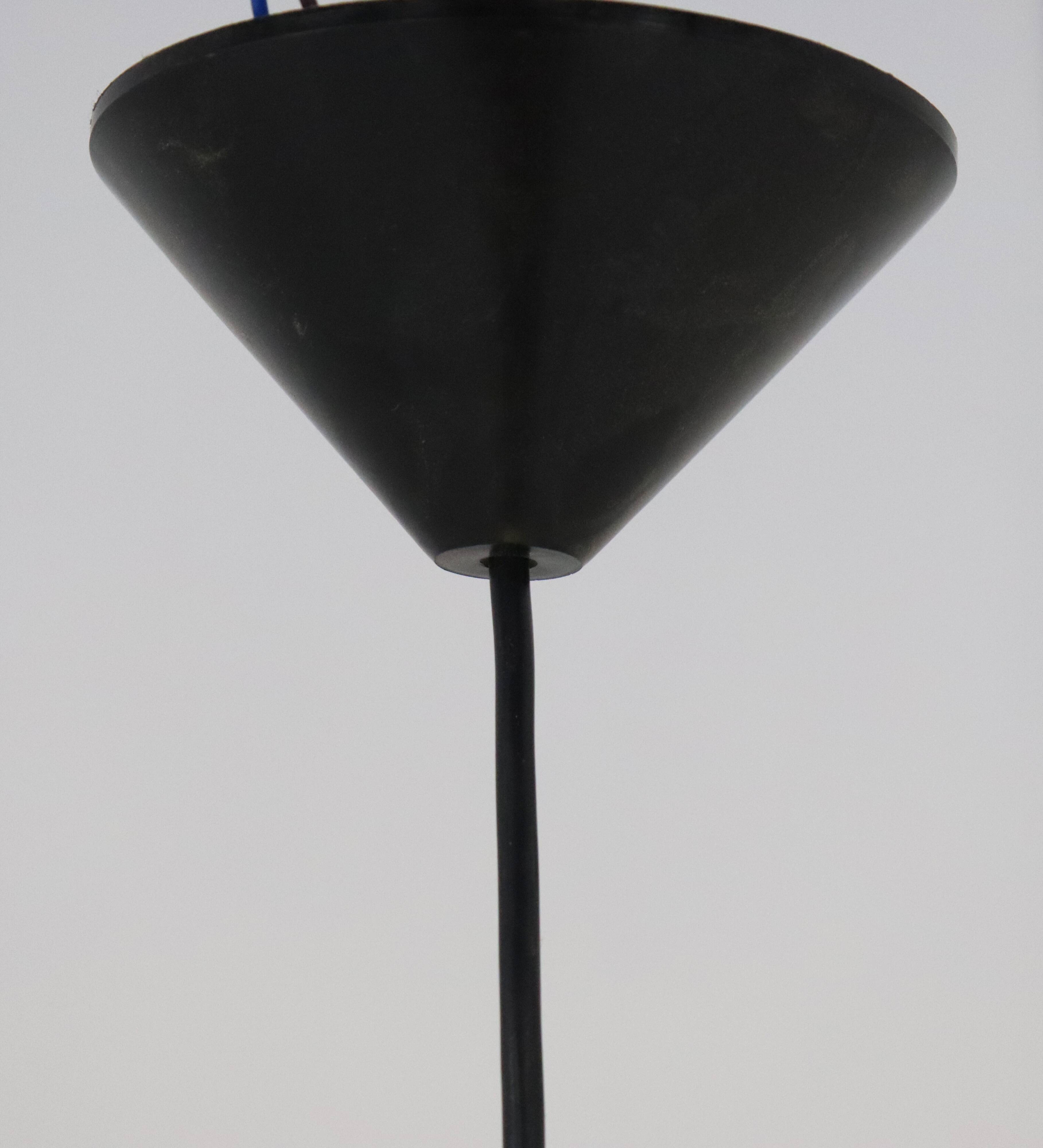 Lampe suspendue en verre vert