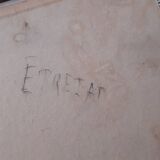 Old painting "Etretat upstream cliff"