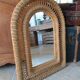 Old vintage rattan mirror