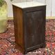 Nightstand in walnut with a white marble top, 19th century.