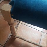 Tabouret en chêne massif refait à neuf