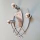 Vintage chrome metal wall light, 70s