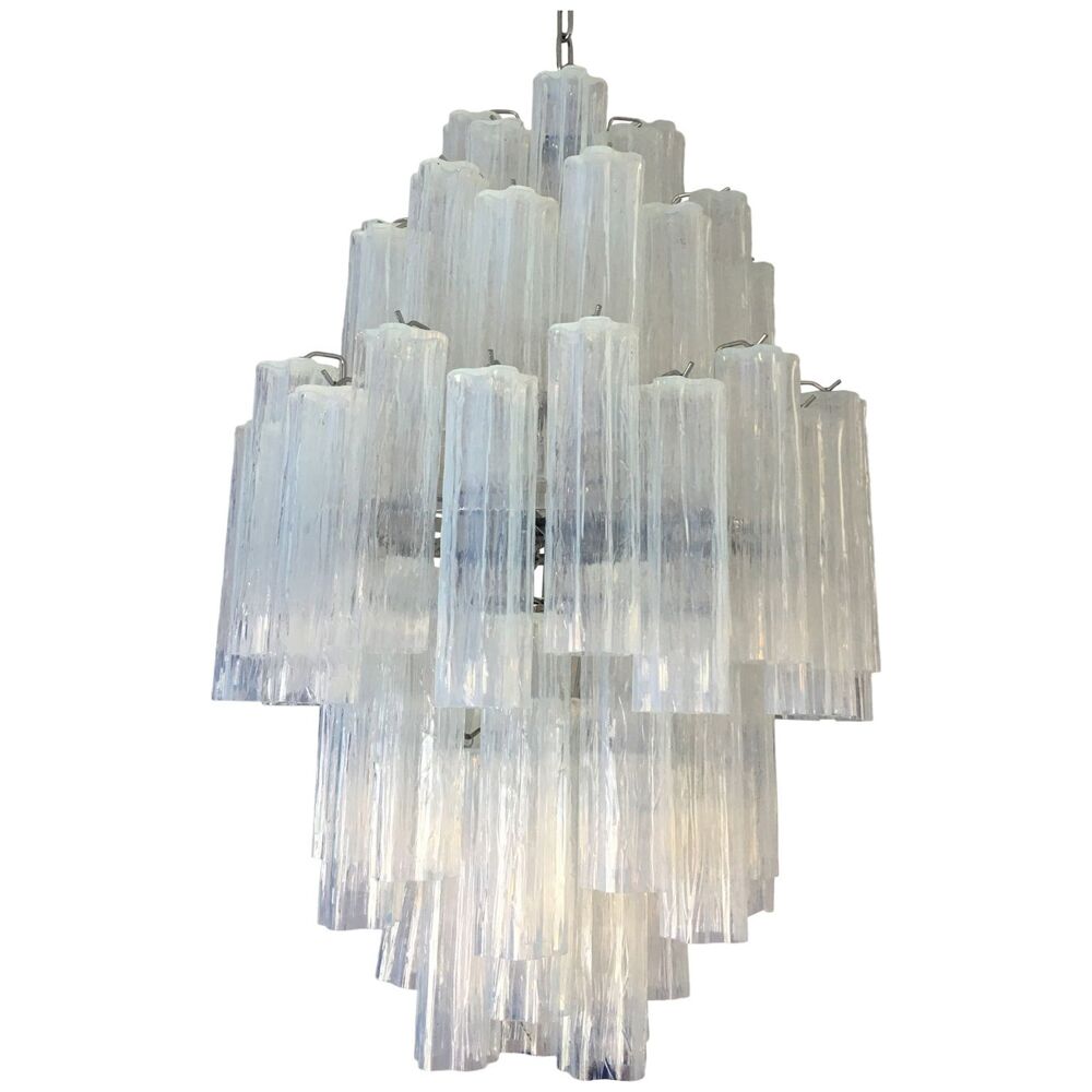 Opalino “tronchi” murano glass chandelier-5l