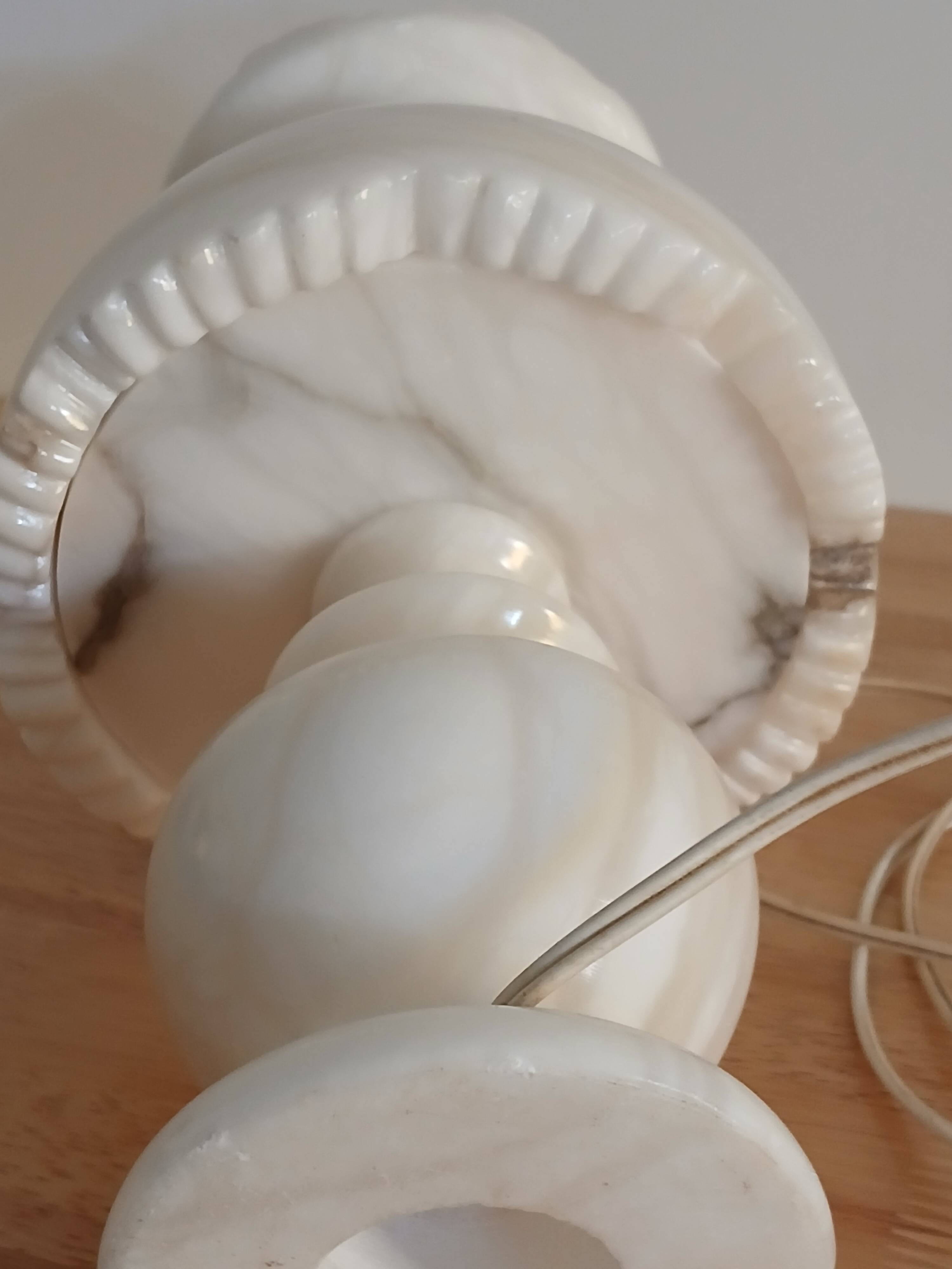 vintage alabaster marble lamp from the 50s-60s