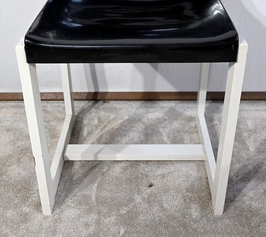 Pair of Lacquered Wooden chairs, signed P.Gautier -1960