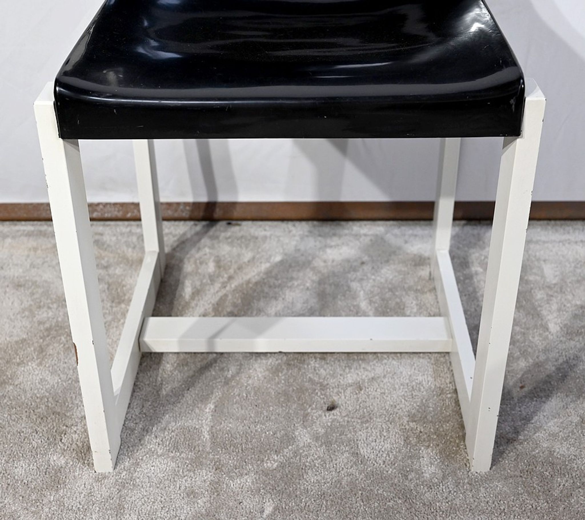 Pair of Lacquered Wooden chairs, signed P.Gautier -1960