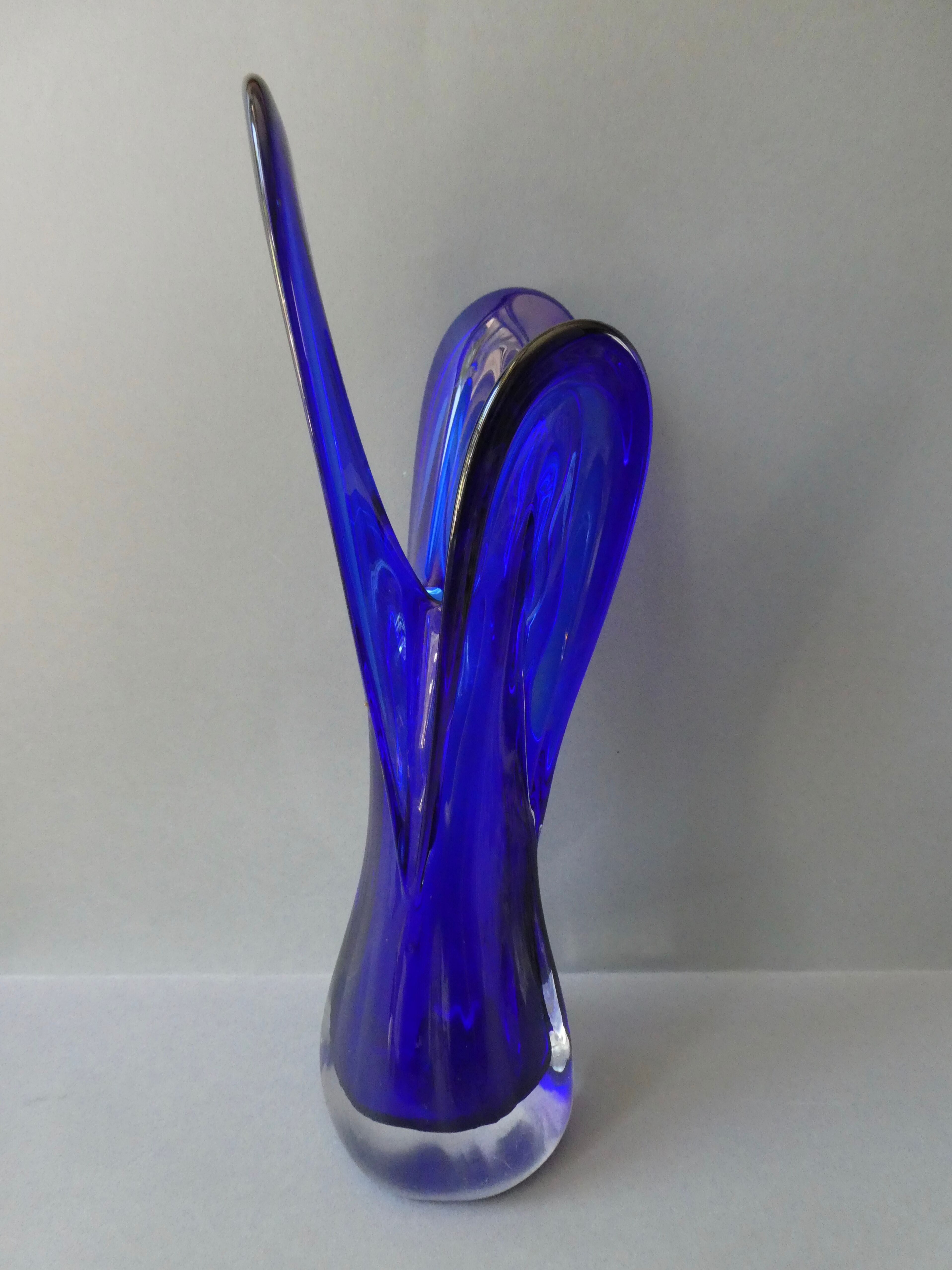 Murano blue glass vase, 70s