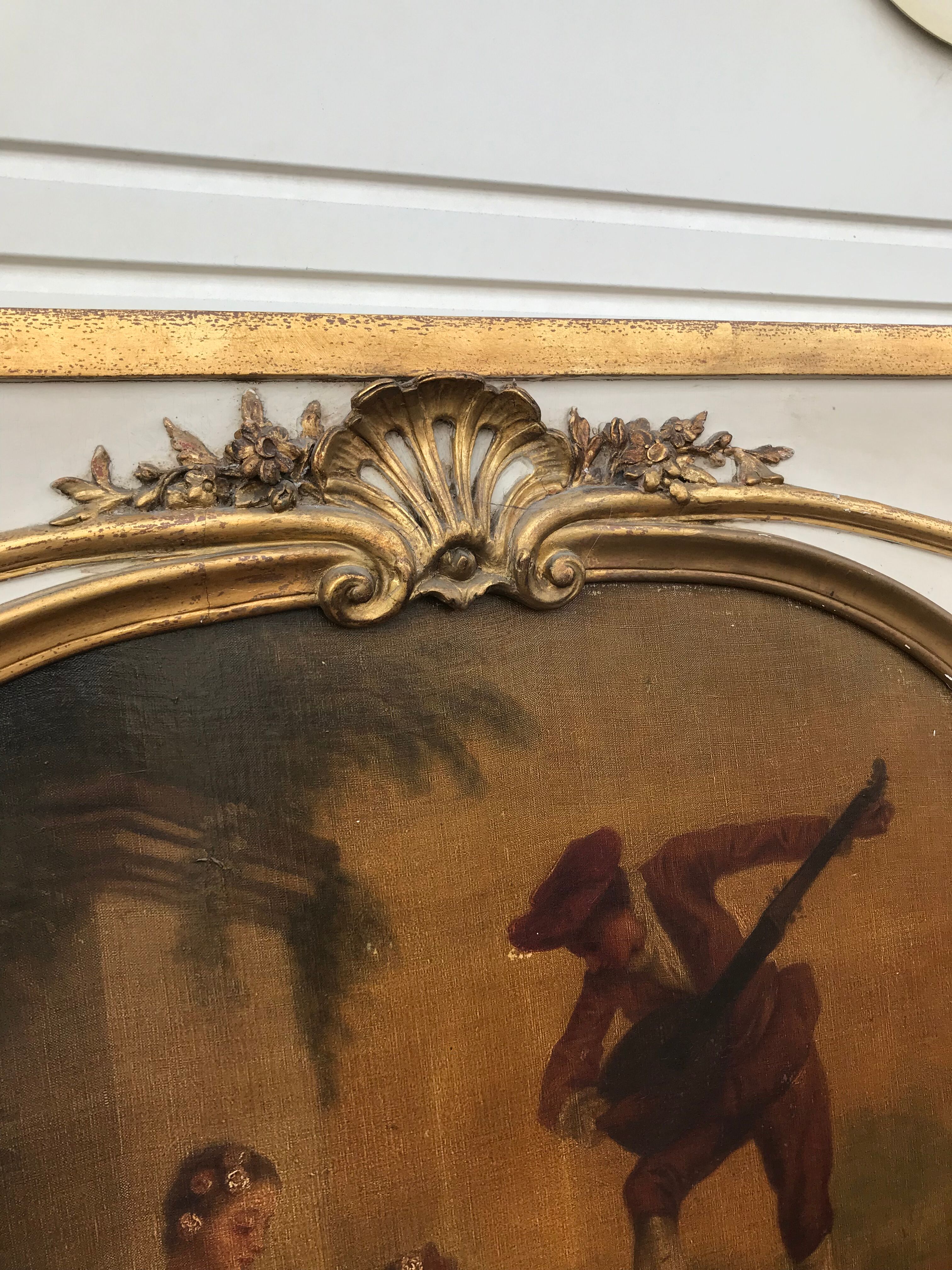 Former Louis XV-style chimney trumeau - 125 x 157