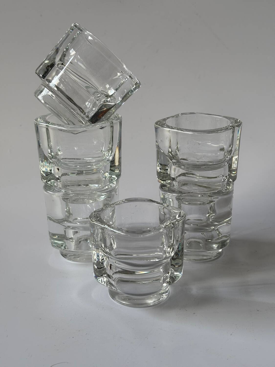 6 Joe Colombo glass egg cups