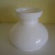 Hanging lamp of the 1950s, white opaline shade and porcelain decoration
