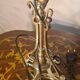 brass rocking lamp with art nouveau glass tulip loeste 34x15