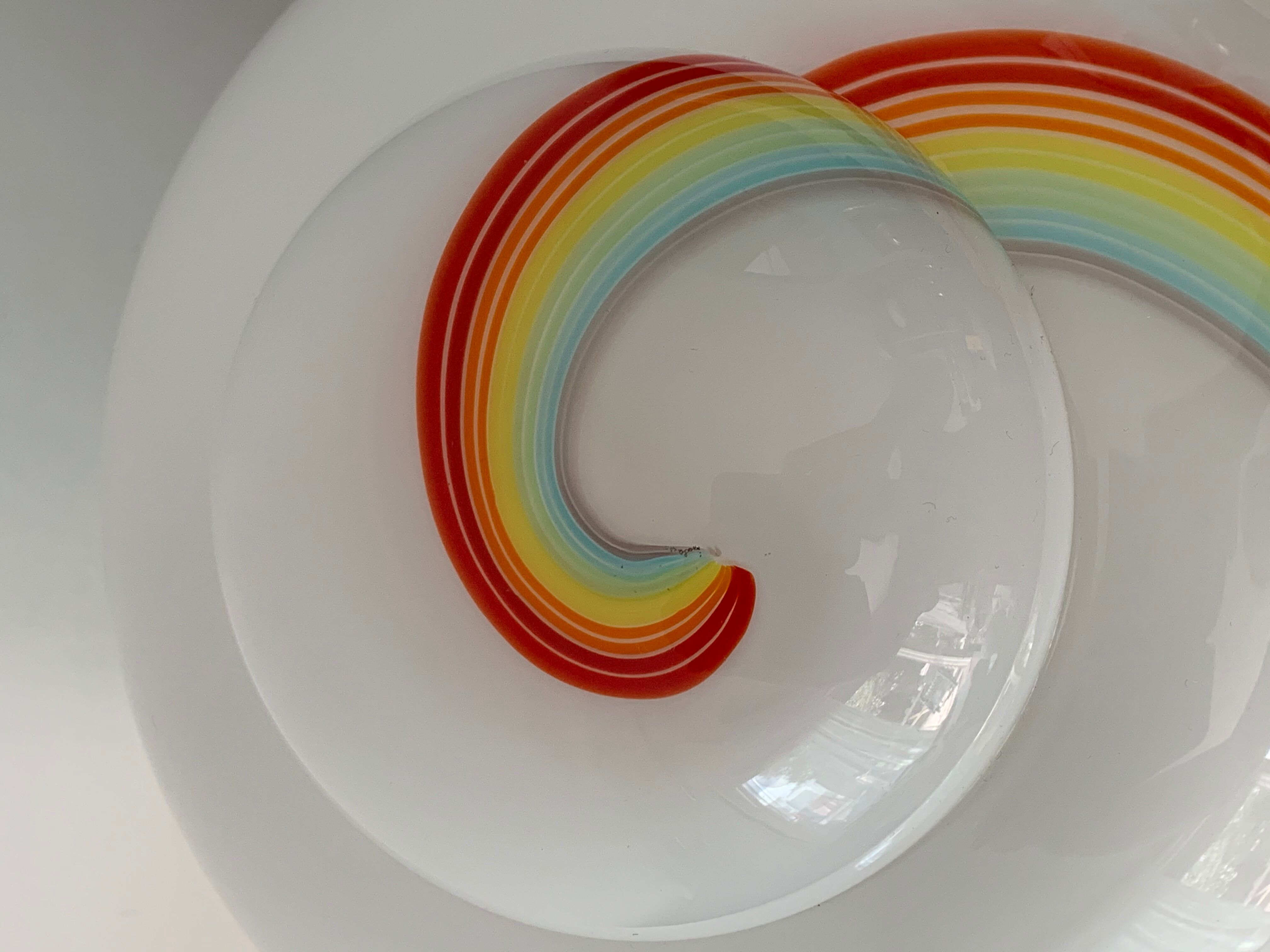 Lampe en verre Vetri Murano rainbow arc en ciel 1970