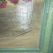 Old painting 76/130 oil on canvas signed Milcent Thorailler