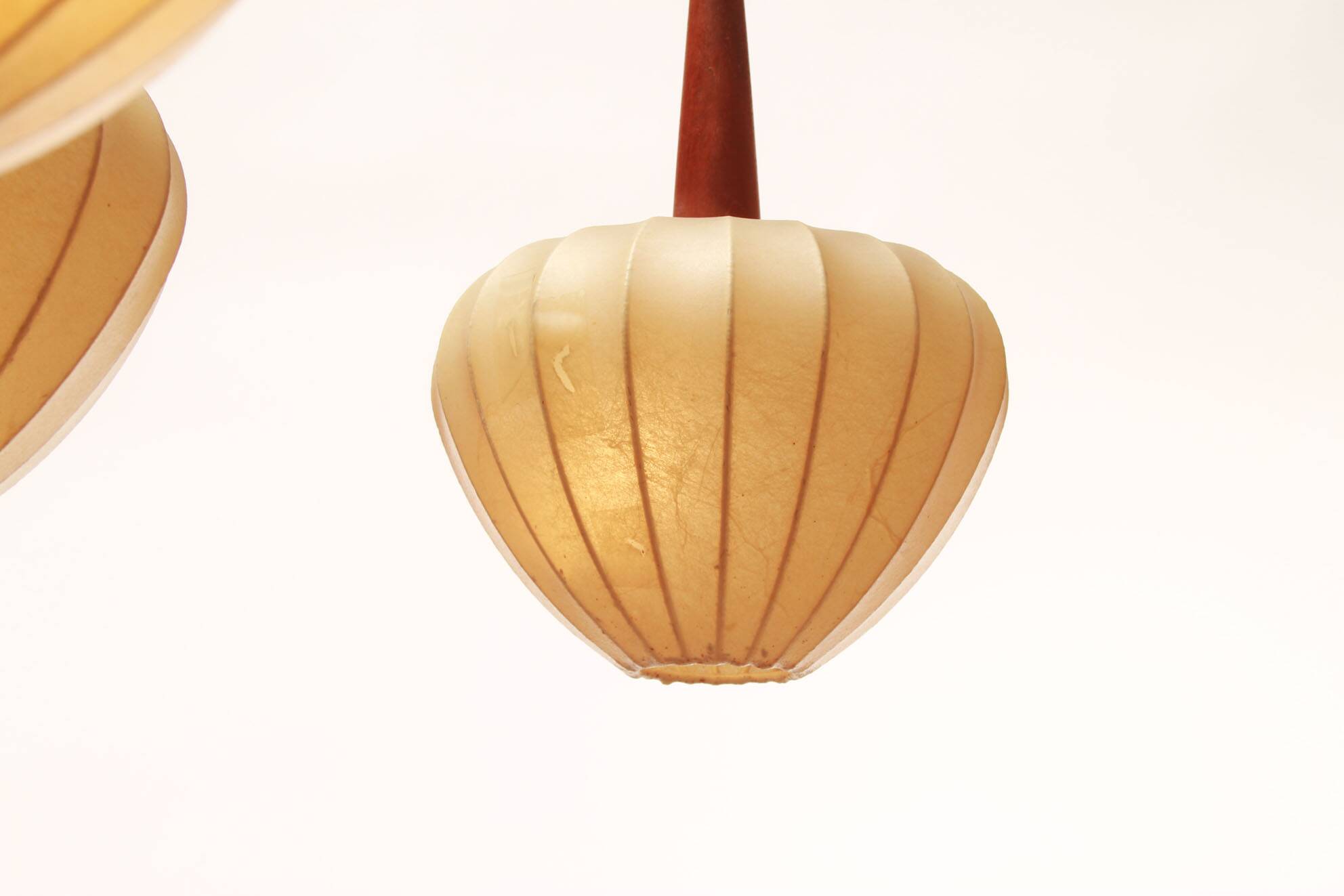 1960s scandinavian ceiling lamp in teak
