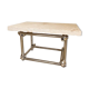 Coffee table in chromed rod
