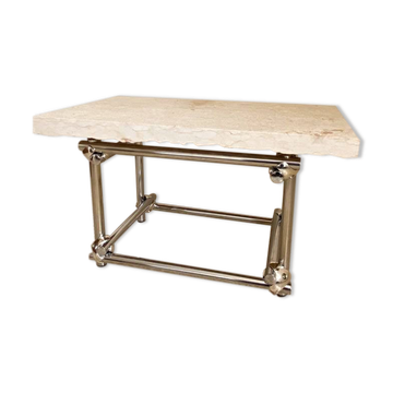 Coffee table in chromed rod