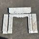 Paonazzo white marble Louis-style flat fireplace