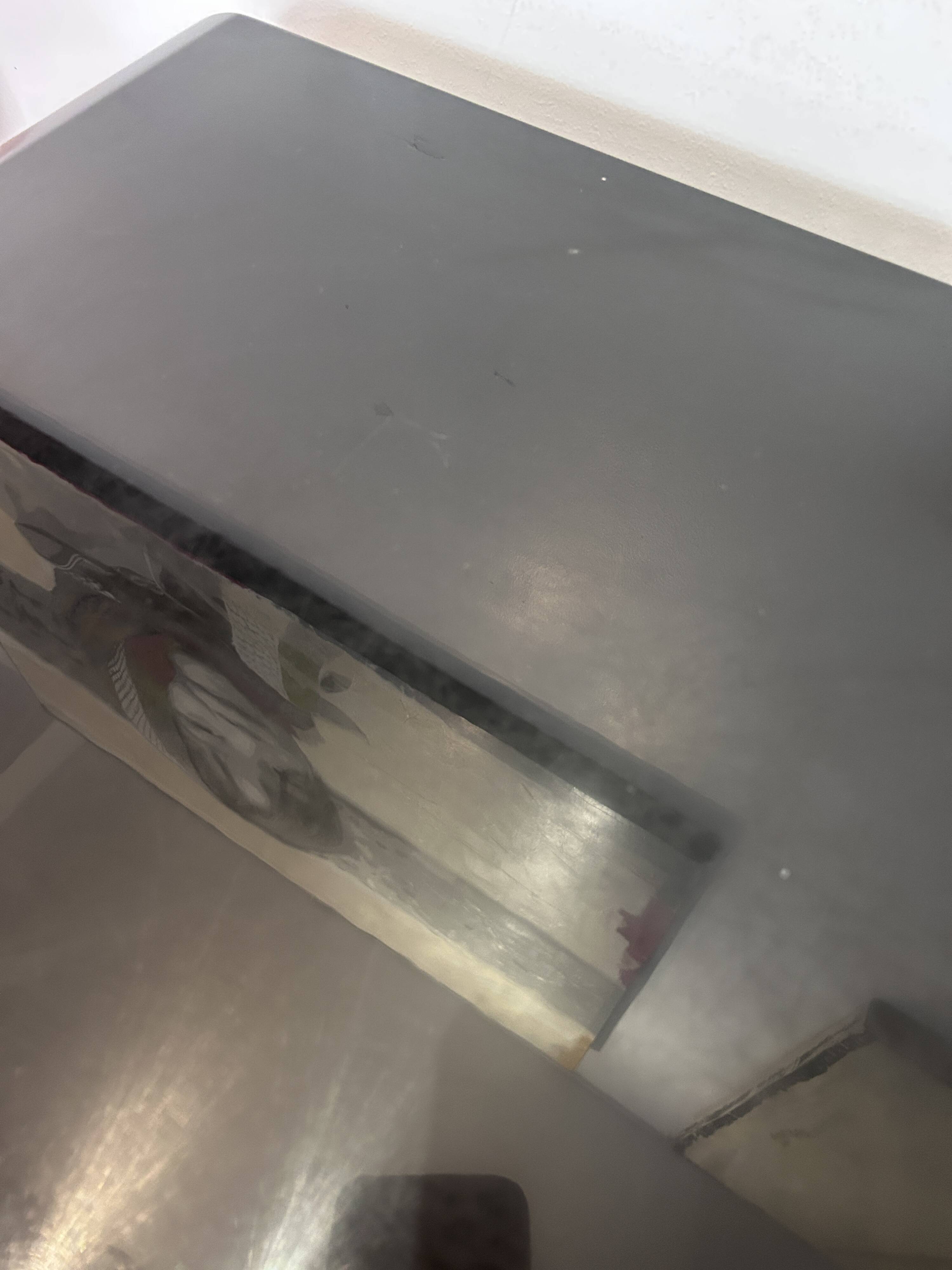 Side table with tulip base in chrome