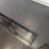 Side table with tulip base in chrome