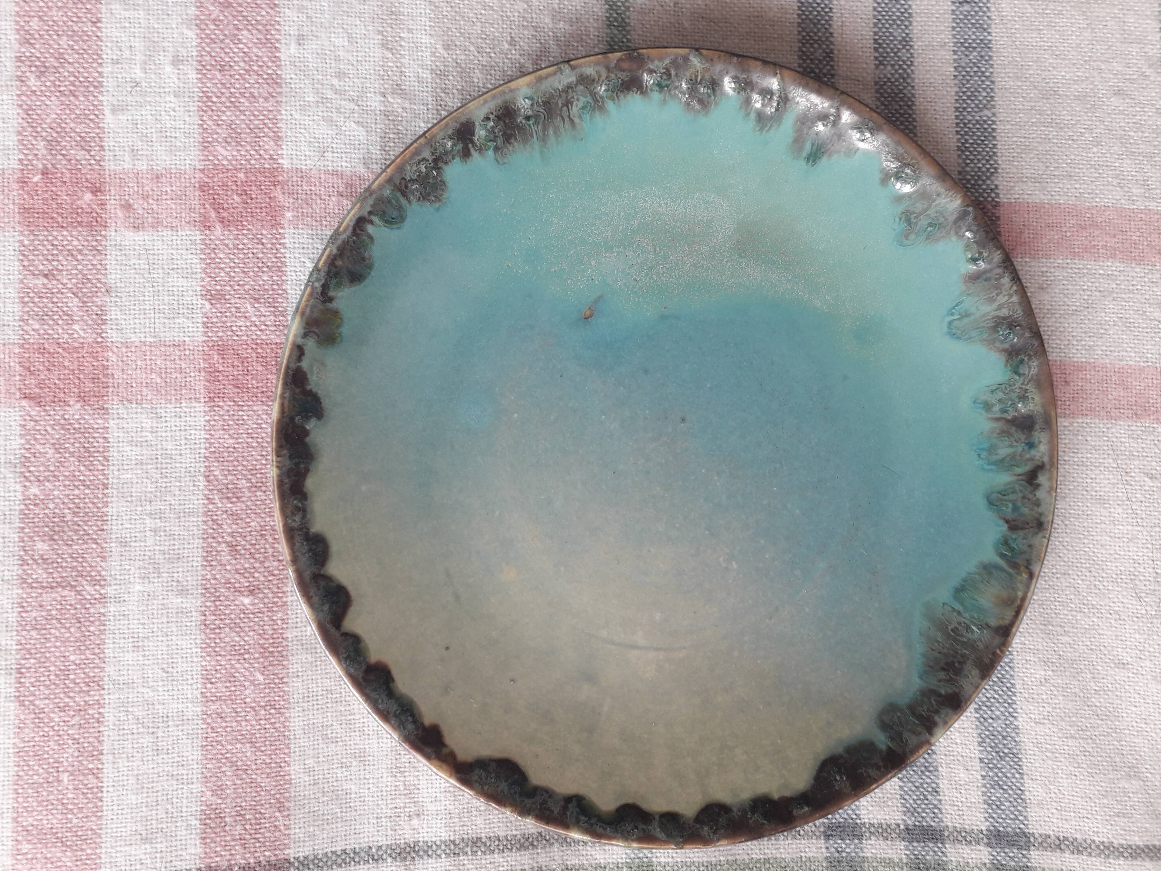 Vintage plate signed Gréber de Beauvais